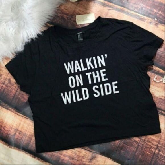 $5 SALE! NWT Walking On The Wild Side Crop Top - Picture 1 of 5